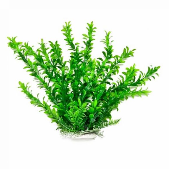 AQUATOP 6" Green Hygro-like Plastic Plant w/ Weighted Base for Aquariums, PD-BH06